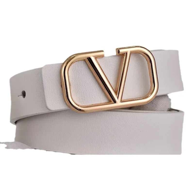 السيدات المألوف تنوعا السلس مشبك حزام من الجلد رسالة مزين فستان الجينز التبعي تصميم الخصر النحيف #5