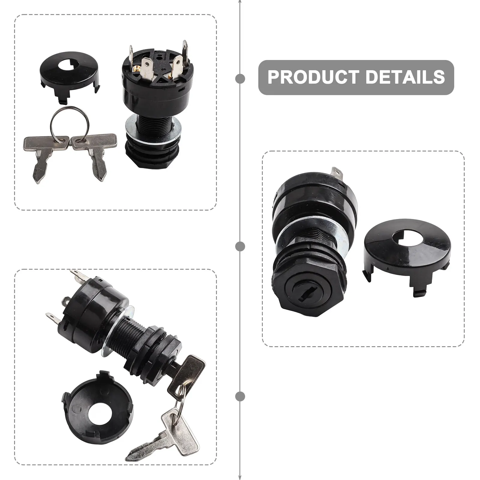 

Ignition Key System Replacement Part for All Post 2004 For Club Cars Features Dual Key Convenience and Compatibility
