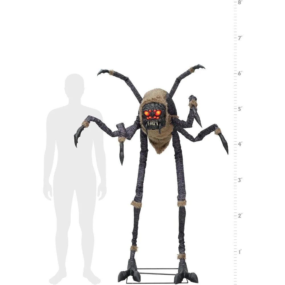 Spirit Halloween Decoration, 6-Foot Standing Spider Electronic Animation | Decoration | Animation, Halloween Horror Decoration