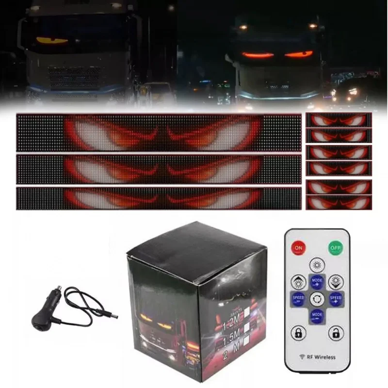 For Cars & Trucks: 1.2m/1.5m/2.0m Ultra-Thin Flexible LED Display Screen - Demon Eye Lights