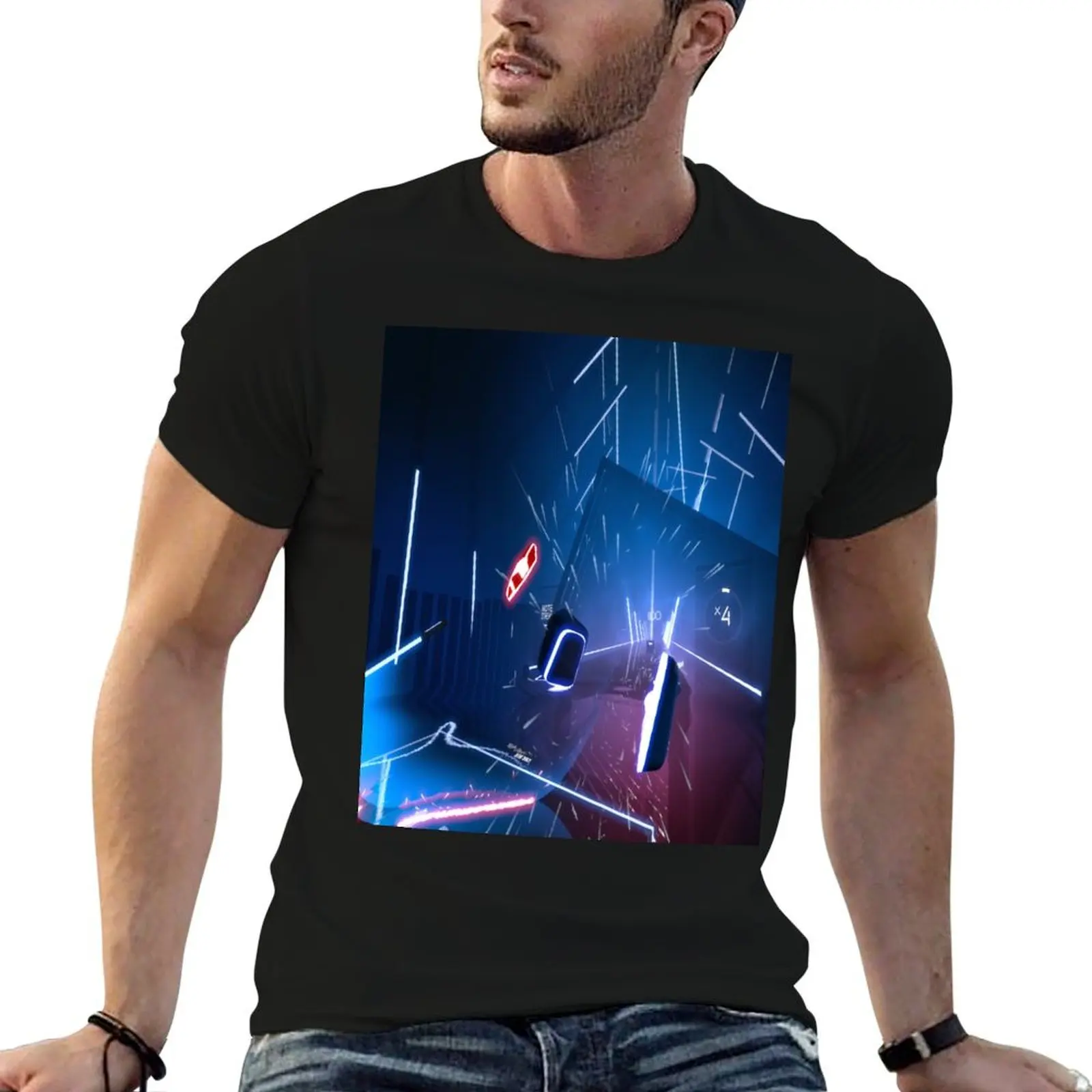 Virtual World T-Shirt summer top vintage t shirts anime t shirt men