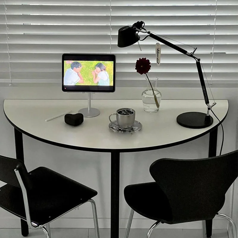 Creative table Oval semicircular household computer table Premium desk