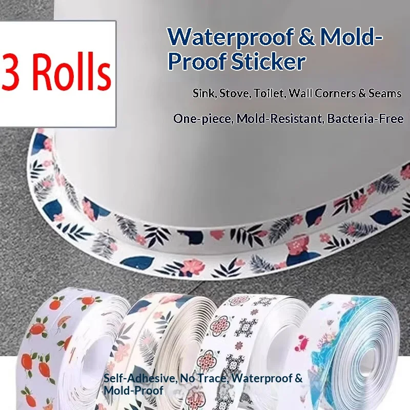 

Home Waterproof Sticker Kitchen Self-adhesive Beauty Seam Sticker Stove Anti Fouling Acrylic Sticker Strip Toilet Edge Gap Strip