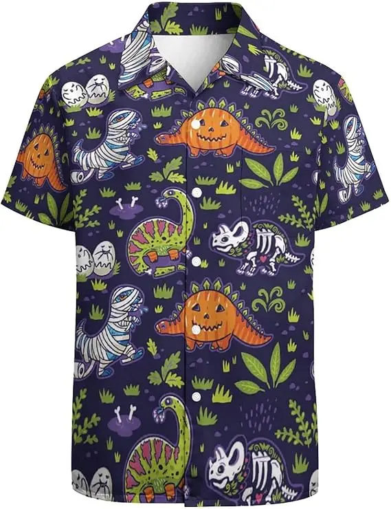 Hawaiian Shirt for Men Casual Button Down Shirt Short Sleeve Aloha Beach Shirt Party Shirt