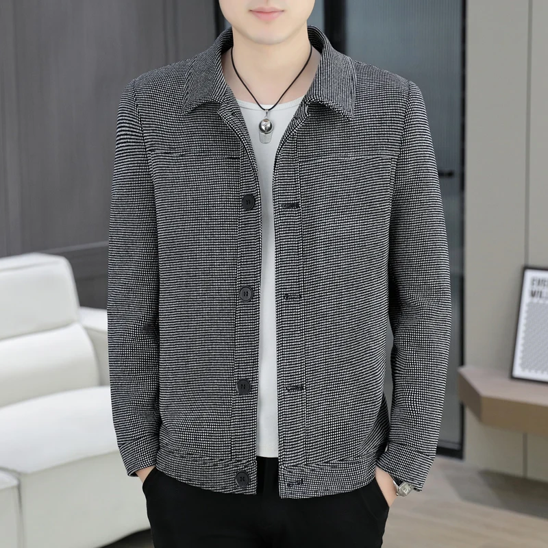 

High-end jacket men's lapel coat style bestseller, cool and stylish men's casual, fashionable and trendy slimming men's jacket