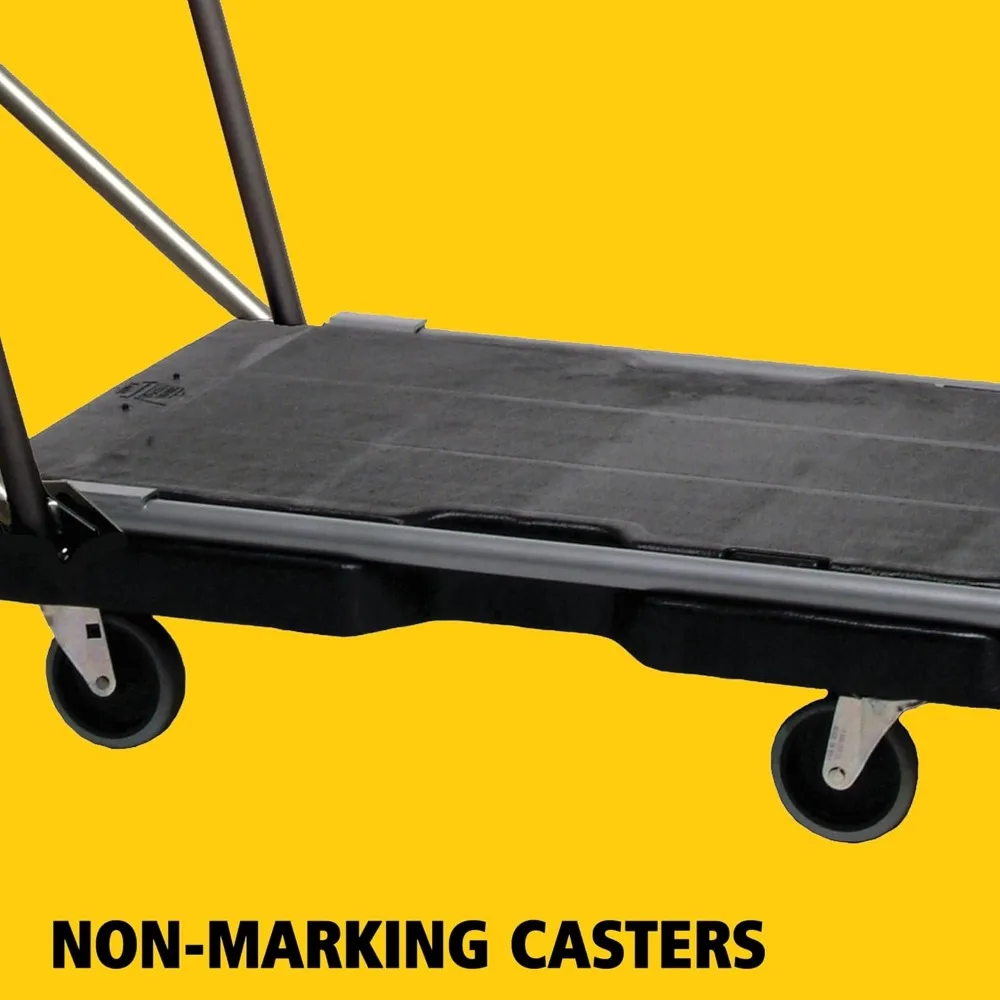 Rubbermaid Commercial Folding Utility Cart with Wheels, 250-Pound Capacity, for Moving and Storage