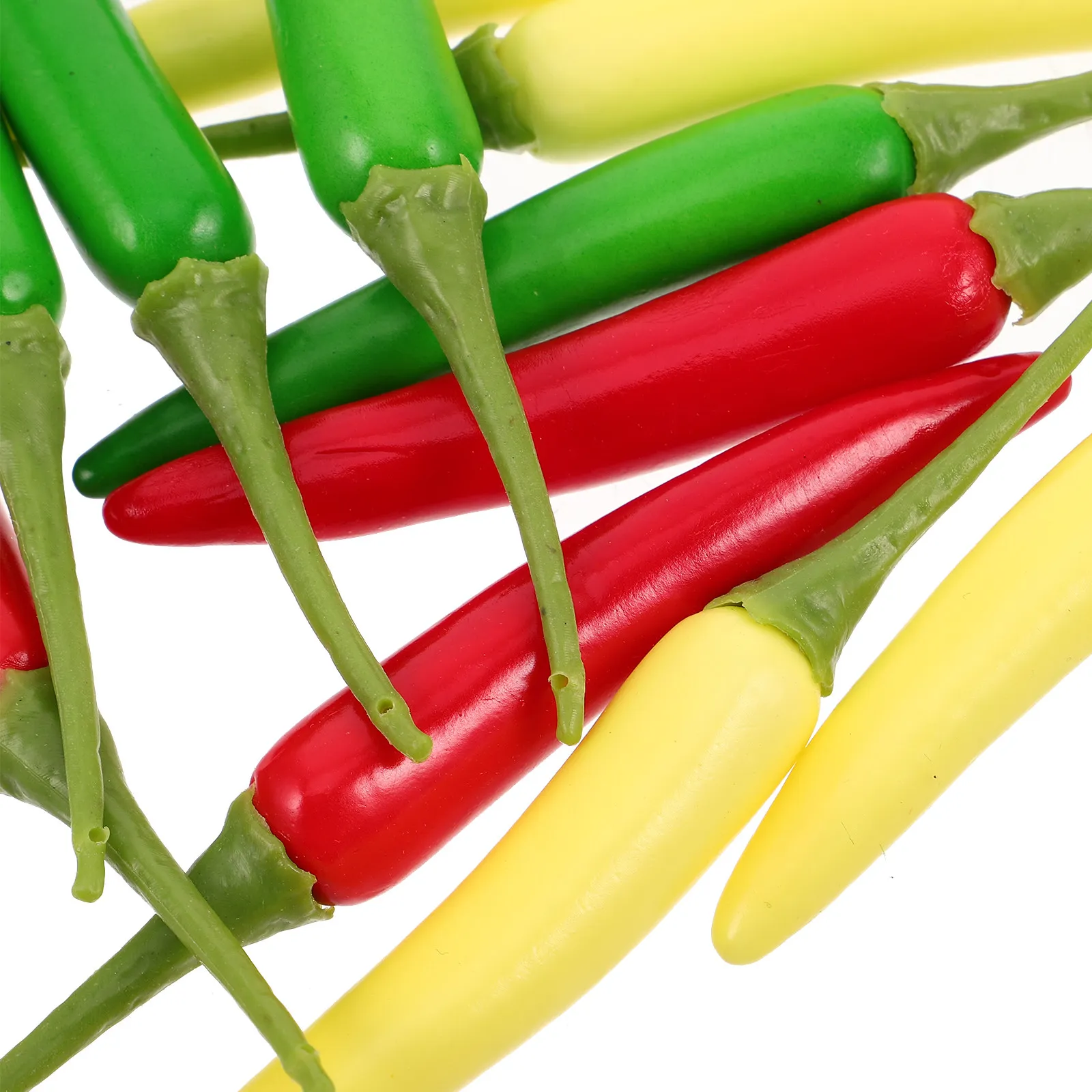 12Pcs Lifelike Fake Chili Pepper Simulation Realistic Artificial Peppers for Kitchen Home Decoration Photo Props Display