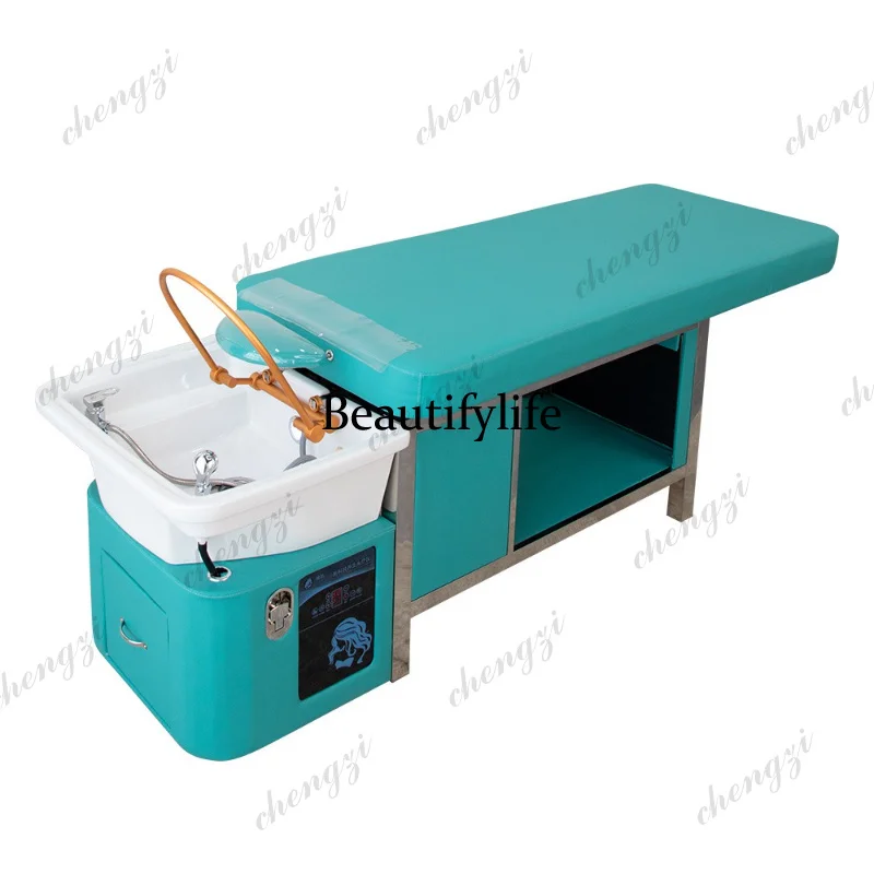 Beauty Home Shampoo Chair Head Spa Lounge Ear Picking Shower Shampoo Chair Hair Wash PU Leather Furniture