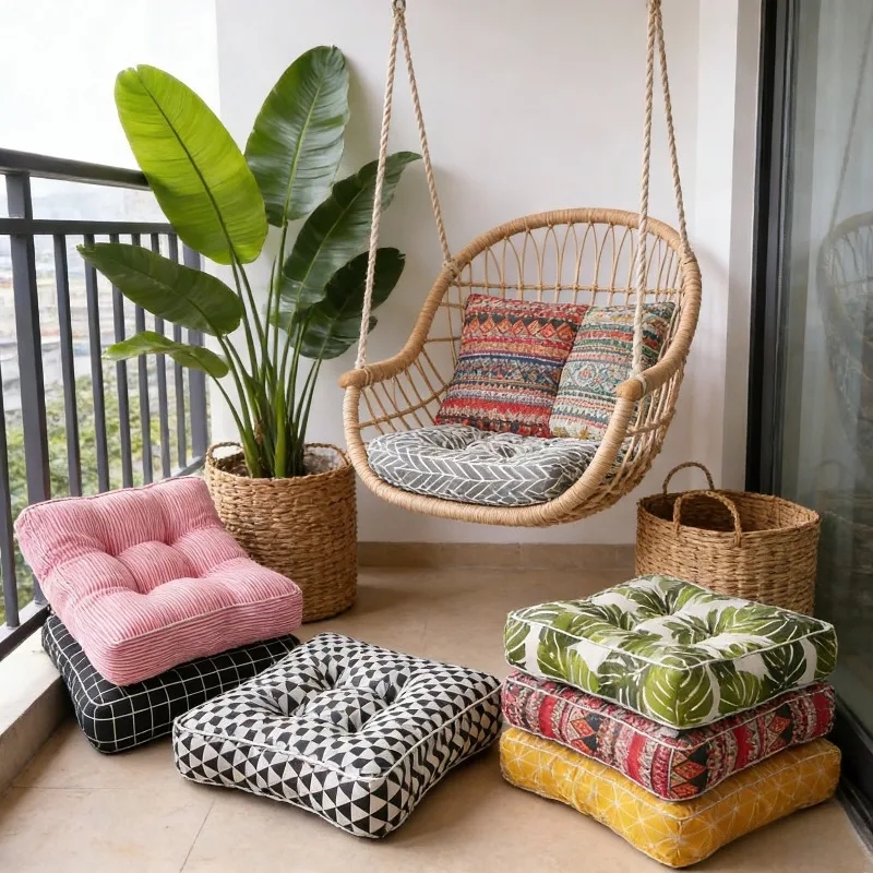 1/2pcs Degrees of Comfort Meditation Floor Pillow,Thick Floor Cushion for Living Room Tatami,Office Computer Chair Soft Cushion