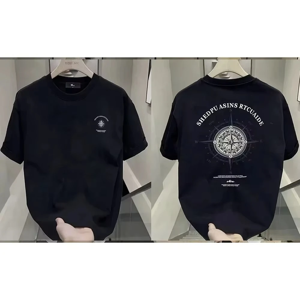

2025 Summer Men's Short Sleeve T-shirt Summer Casual Top Tees Harajuku Cotton Overdized Graphic Clothing Fashion Brand