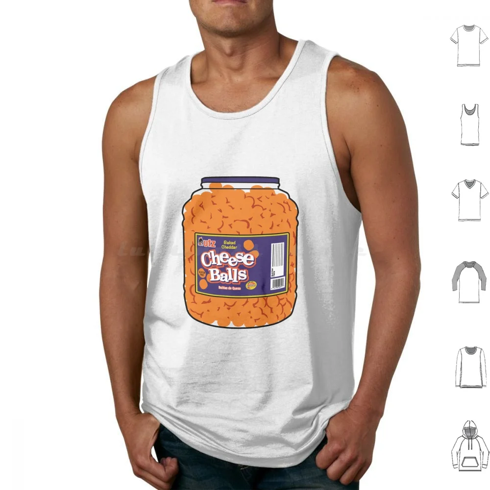 Cheese Balls Tank Tops Print Cotton Cheese Balls Cheese Balls Cheese Puffs Puffs Snack Snacks Food Foods Maize Meme Memes