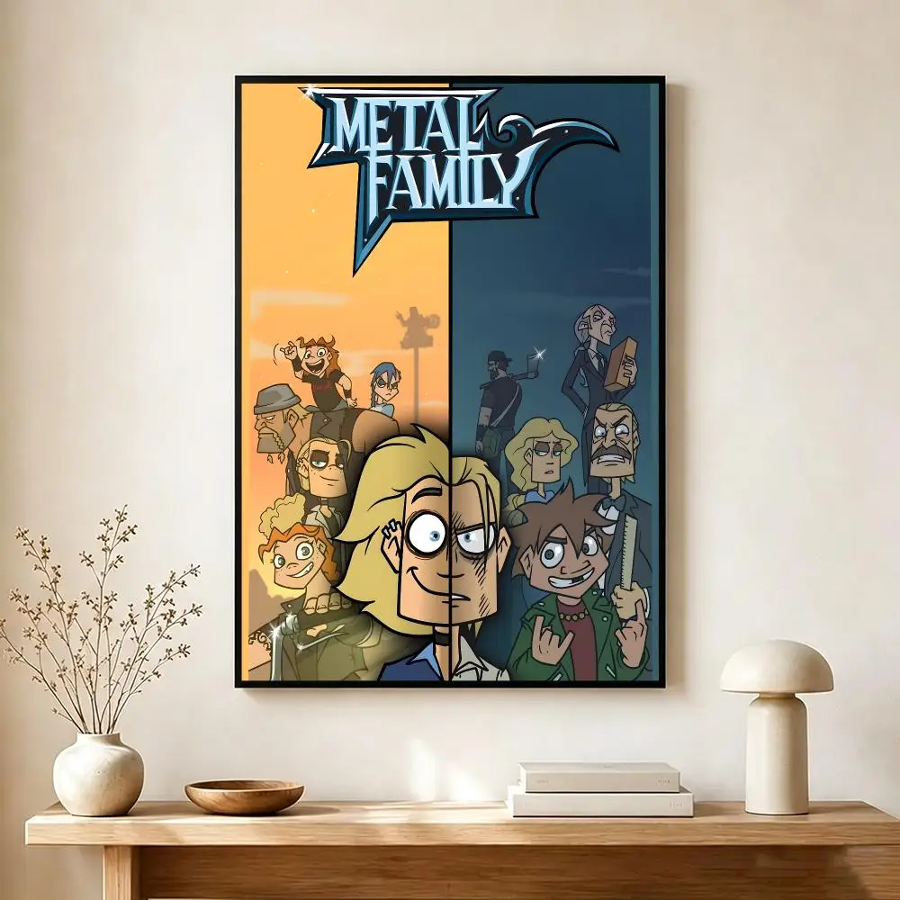 animated series M-Metal Family Poster Modern Home Decoration Interior Design & Contemporary Wall Art Collection
