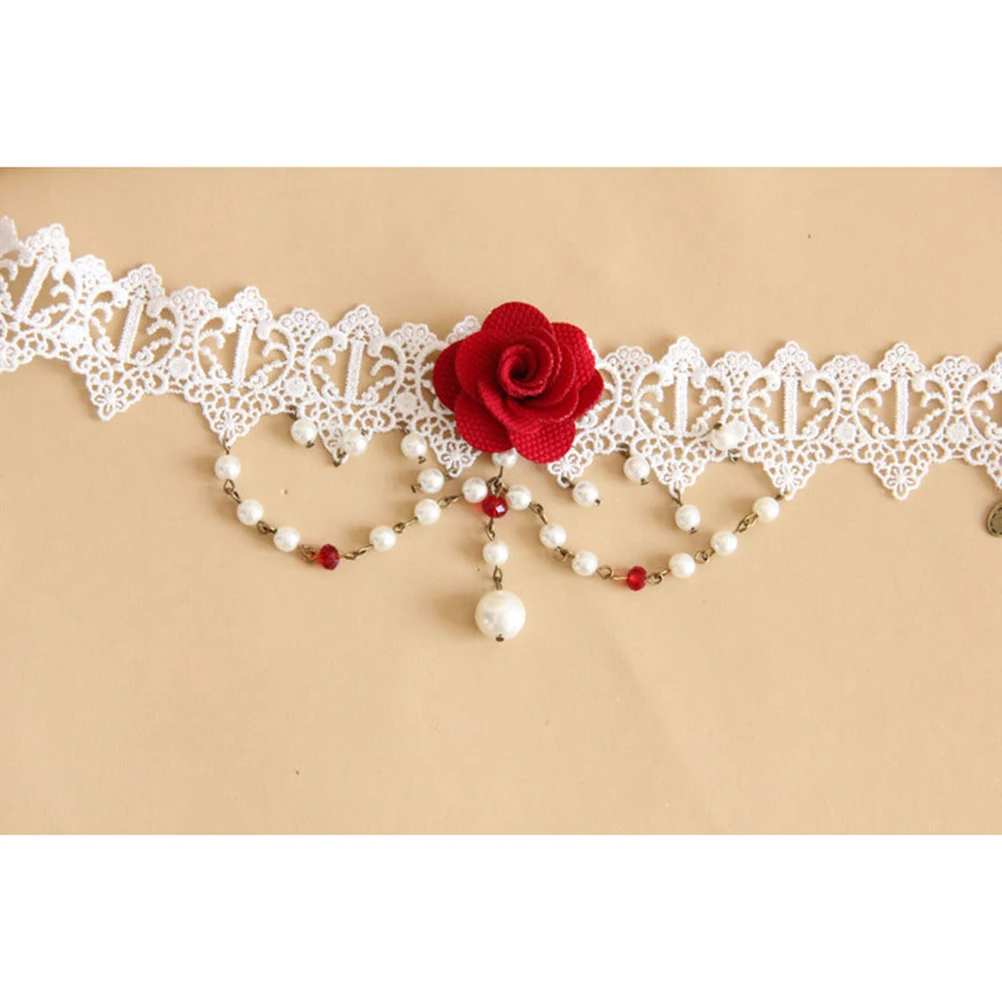 

Pearl Flower Necklace Choker Necklaces for Woman Necklet The Flowers Clavicle Chain Bride