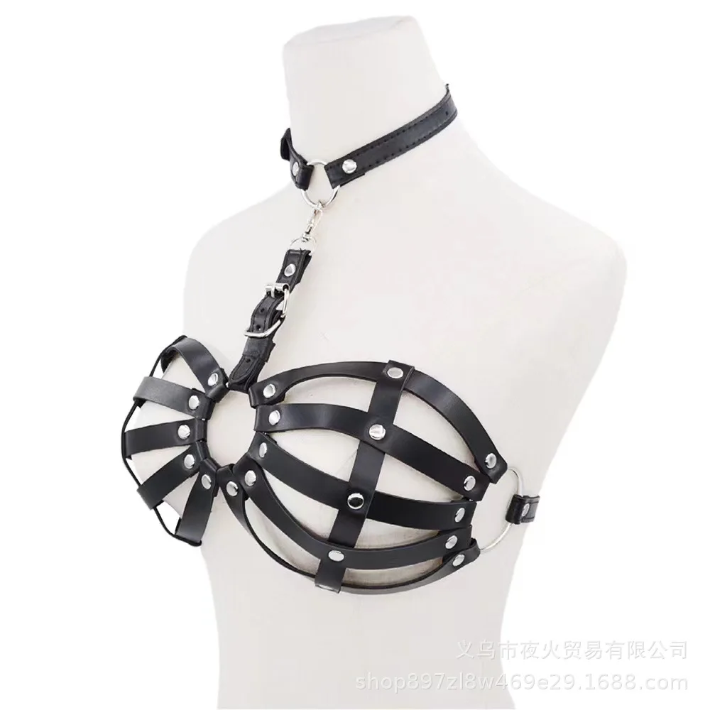 جديد مثير الجلود عبودية حزام الجوف خارج مرحلة الأداء الملحقات أداة التهيأ الحسية للترفيه الكبار #4