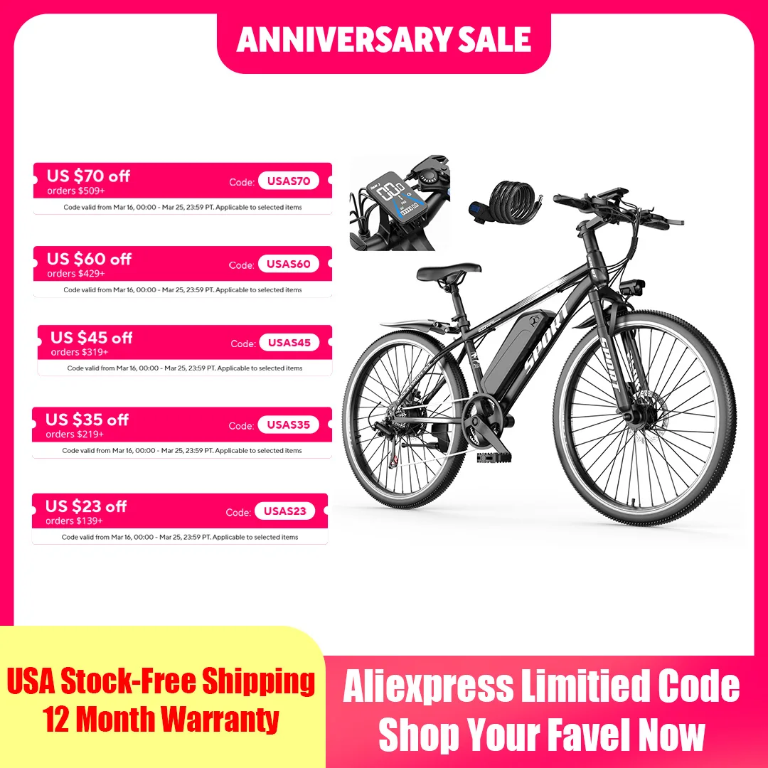 26''Electric Bike,M…