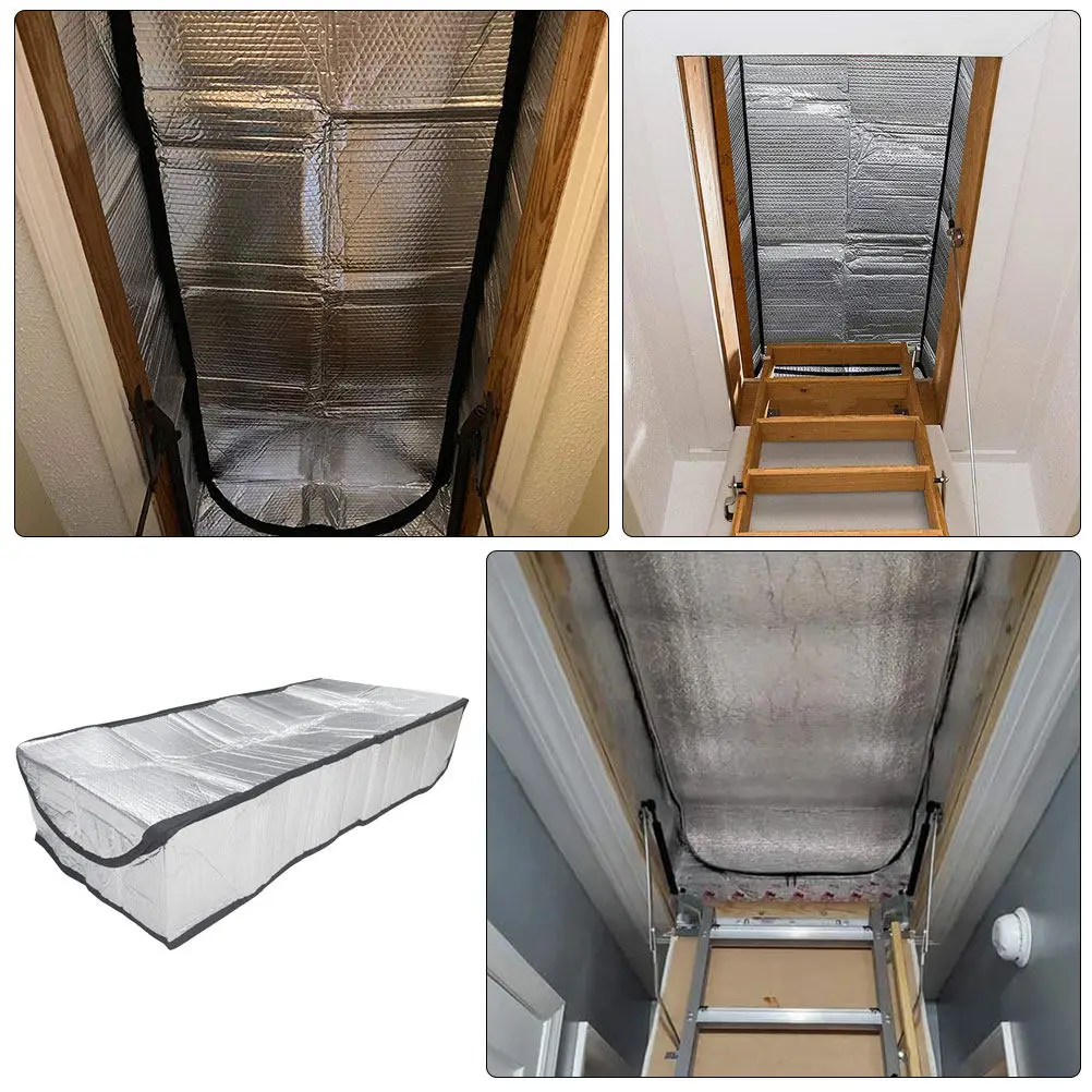 

Heavy Duty Attic Insulation Cover 1 Piece Multi Use Thermal Seal for Stair Access Doors Indoor Climate Control Attic Stairs
