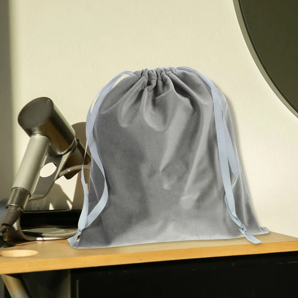 

Набор из 3 дорожных сумок для фена и инструментов для укладки волос с завязками, универсальное хранение для фена, плойки, утюжка, 25x30 см