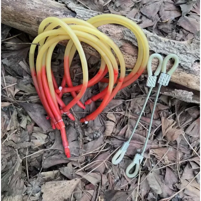 Compound Slingshot Spare Parts, Replacement Bow String with Round Inner Through Thick Rubber Bands for Outdoor Shooting Training