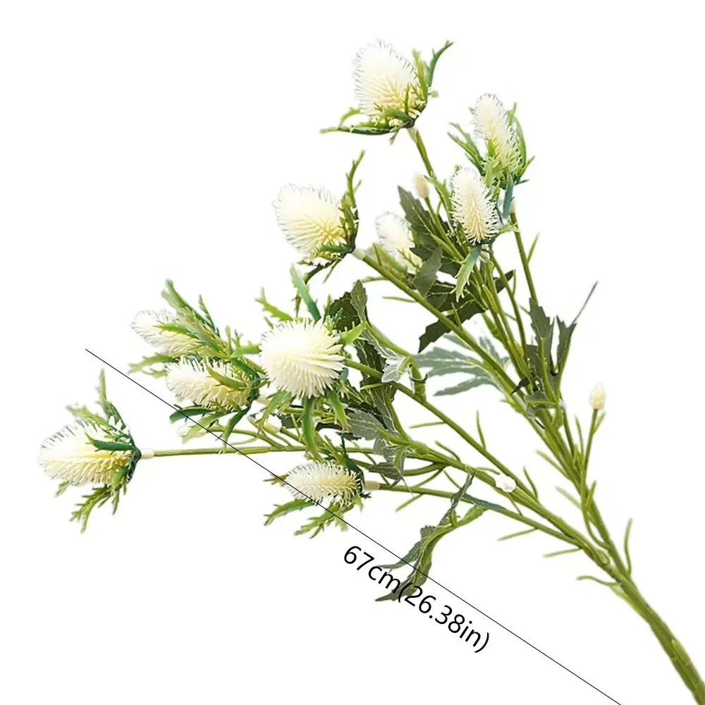 Real Touch Artificial Sea Holly Branch Handmade Exquisite Simulation Sea Holly Flowers Realistic Fake Flowers