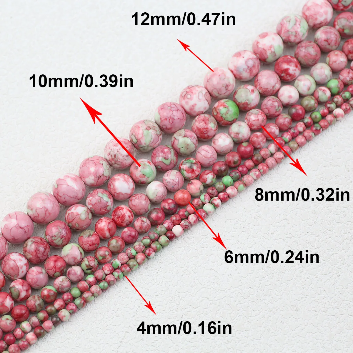 4-12mm 16pcs Stone Half Strand Rainweed Stone Powder Green Spacer Loose Beads For Jewelry Making DIY Bracelets Necklace Accessor
