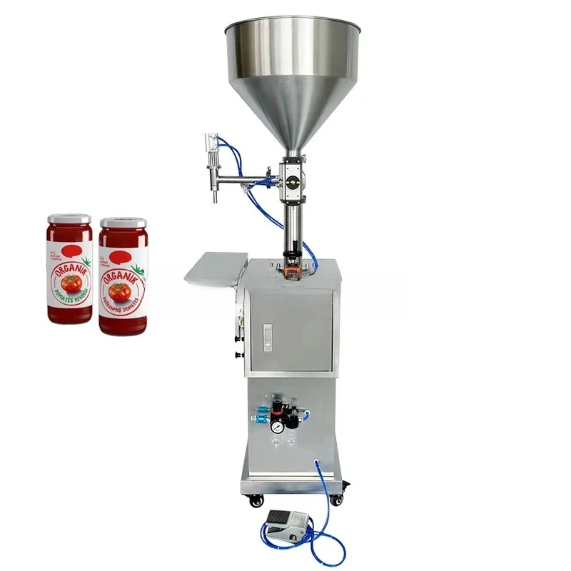 

Semi Automatic Cosmetic Shampoo Filling Machine, Pneumatic Vertical Pneumatic Liquid Paste Filling Machine