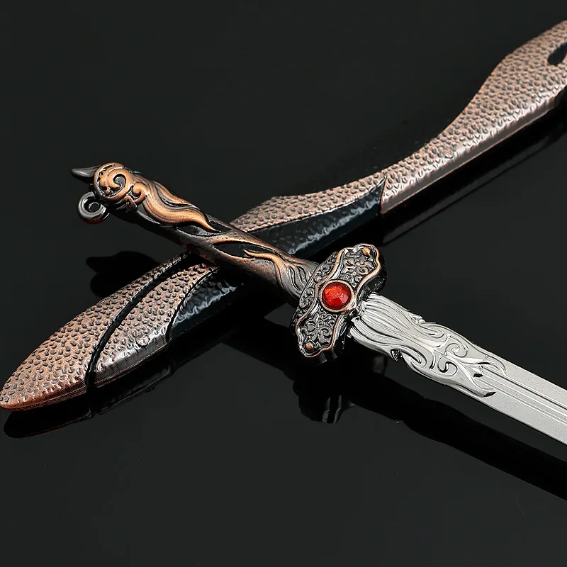22CM The Road of Awakening Chinese TV Series Kui Yin Sword Metal Craft Weapon Models Collectible Desk Ornaments Safe Boy Toy