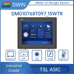 DWIN HMI Touch Screen 9.7 Inch 1024*768 Resolution RS232 RS485 Interface Smart LCM Industrial LCD Display Moudel With Shell