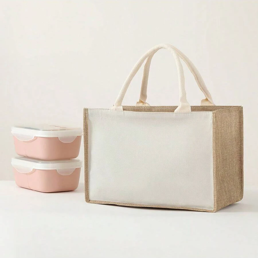 

Простая однотонная мужская сумка из искусственного льна, большая вместительная сумка на молнии, дорожная подарочная сумка для покупок, повседневная дорожная сумка