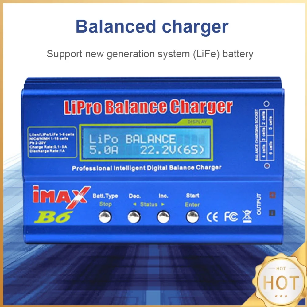 IMAX B6 Lipo Battery Charger AC/DC 80W Digital Battery Pack Charger Discharge Power 5W 18V 6A for LiPo NiMH NiCd LiFe Pb Battery