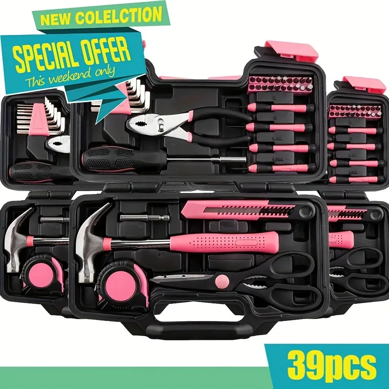 

O 47051 Home Tool Repair Kit Household Tool Set for Cross-Border Use Women's Fashion Set Summer Collection No Brand