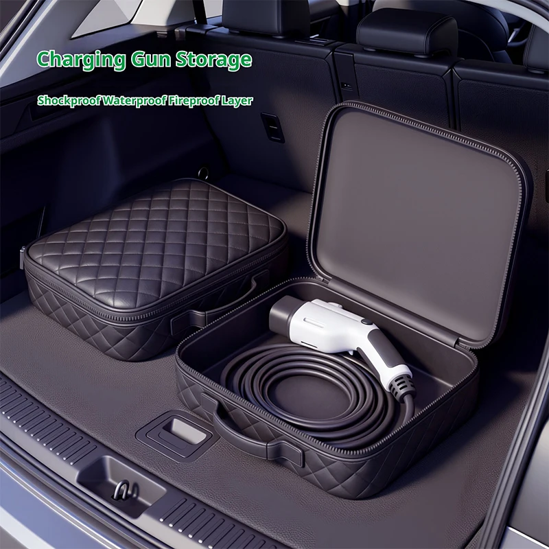 3 Color Options for Electric Vehicle Charger Plug Storage, Portable Bag, Car Charging Cable Socket, Waterproof equipment Storage