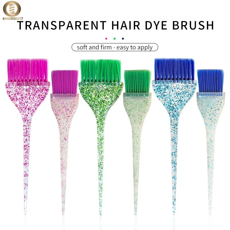 

Professional Hair Dye Brush Plastic Crystal Hair Coloring Applicator Brushes Comb Barber Dyeing Tools Salon Styling Accessories