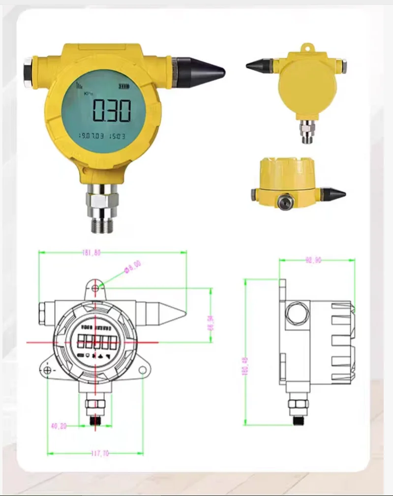 Remote transmission, remote monitoring transmitter, wireless explosion-proof pressure gauge, low-power industrial grade
