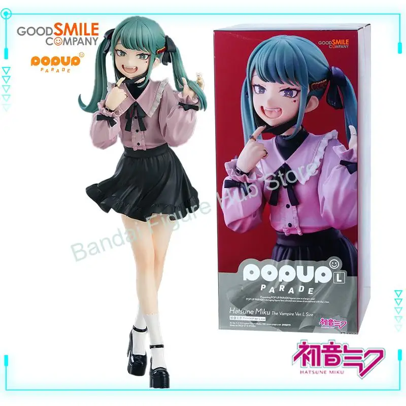 GSC Original Genuine Vocaloid Hatsune Miku Pop Up Parade The Vampire Ver. L 24cm Collections Model Toy Figures Birthday Gift