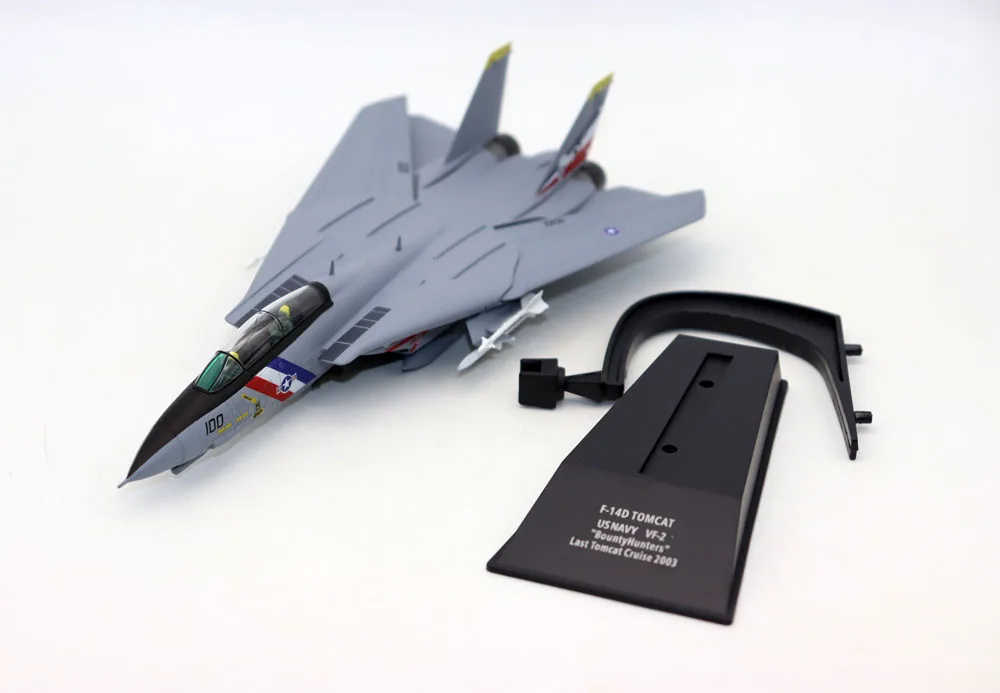 New 1/100 Scale F-14D TOMCAT USNAVY VF-2 2003 Fighters Metal toys For Collection Gifts