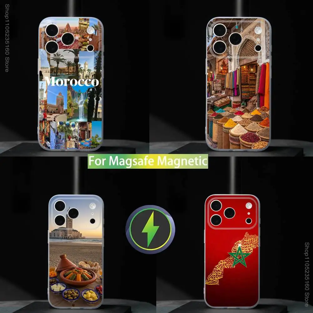 

Moroccan M-Morocco Flag For iPhone 11,12,13,14,15,16,17,Pro,Max,Plus,Mini,SE4,E Phone Case With Magsafe Wireless