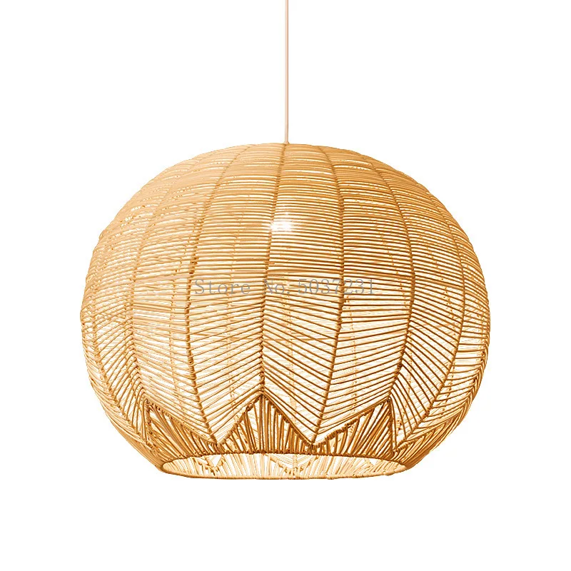 New Chinese Bamboo Pendant Lights Japanese Zen Creative Rattan Hanging Lamp for Living Room Restaurant Tea Room Home Decor Lamp