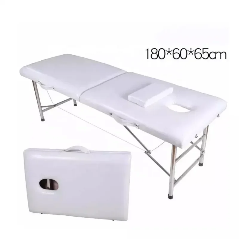 white best master Folding portable belt facial hole spa japanese massage beds