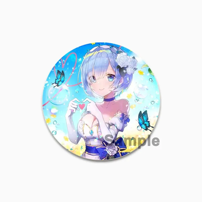 Ram Rem Natsuki Subaru Emilia Beatrice Roswaal L Mathers Otto Suwen Cute Badge Cosplay Game Brooch Pins for Backpack Hat Jewelry - view 6