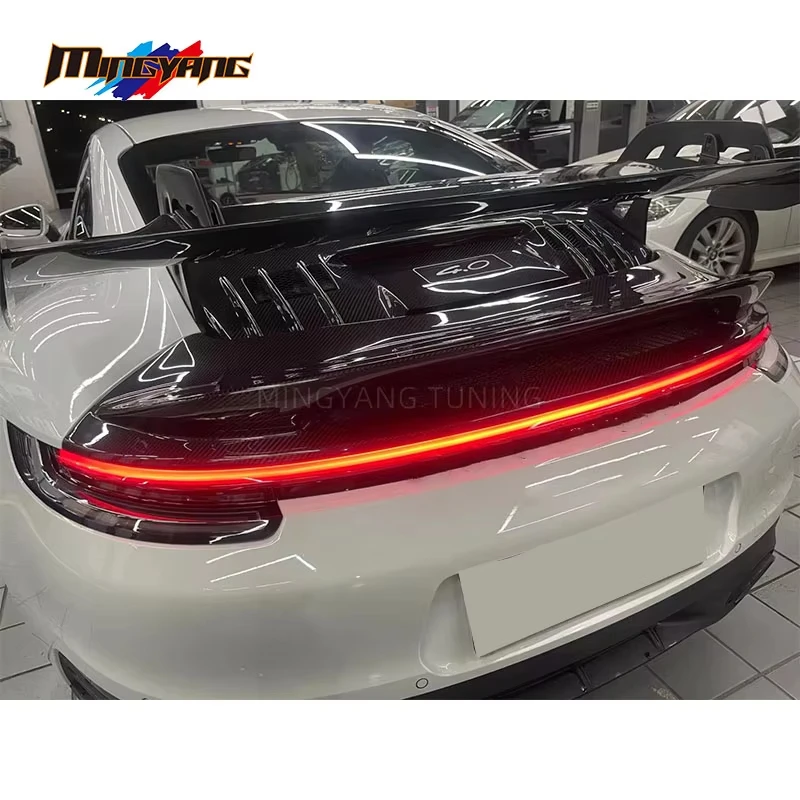 Dry Carbon Fiber GT3 Auto Spoiler Wing 2020 für Porsche 911 Carrera S Upgrade auf GT3 Spoiler