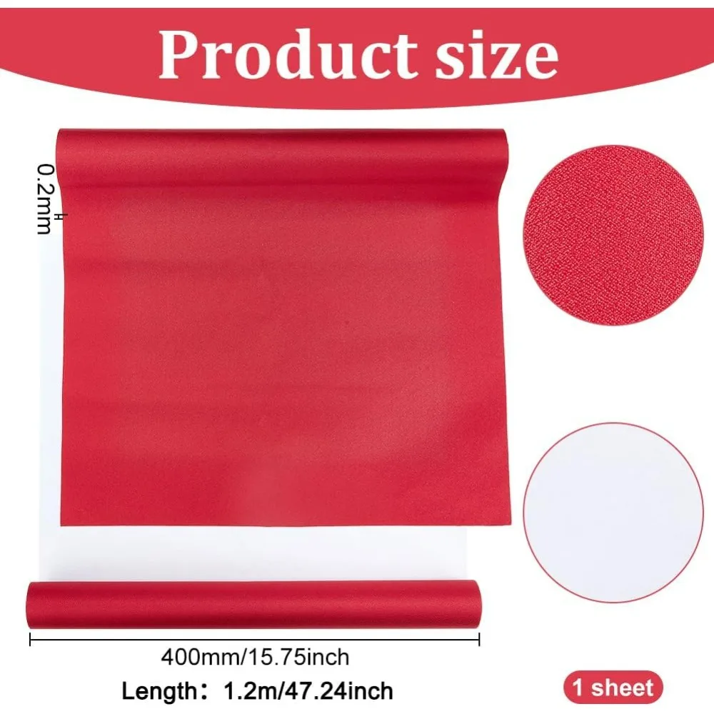 Vermelho Escuro Pano de Encadernação, Cubra a Superfície do Tecido com Papel Apoiado, Tecido de Nylon para Encadernação Scrapbooking, Artesanato DIY, 47.25x15.75 Polegada