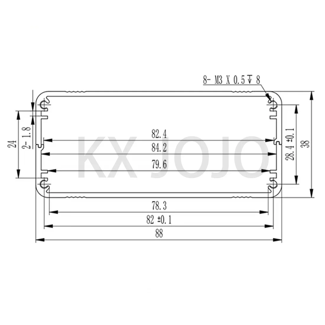 Aluminum Enclosure 88*38*70/100/110/120mm Circuit Board Box Power Instrumentation Profile Shell Controller Shell Customization