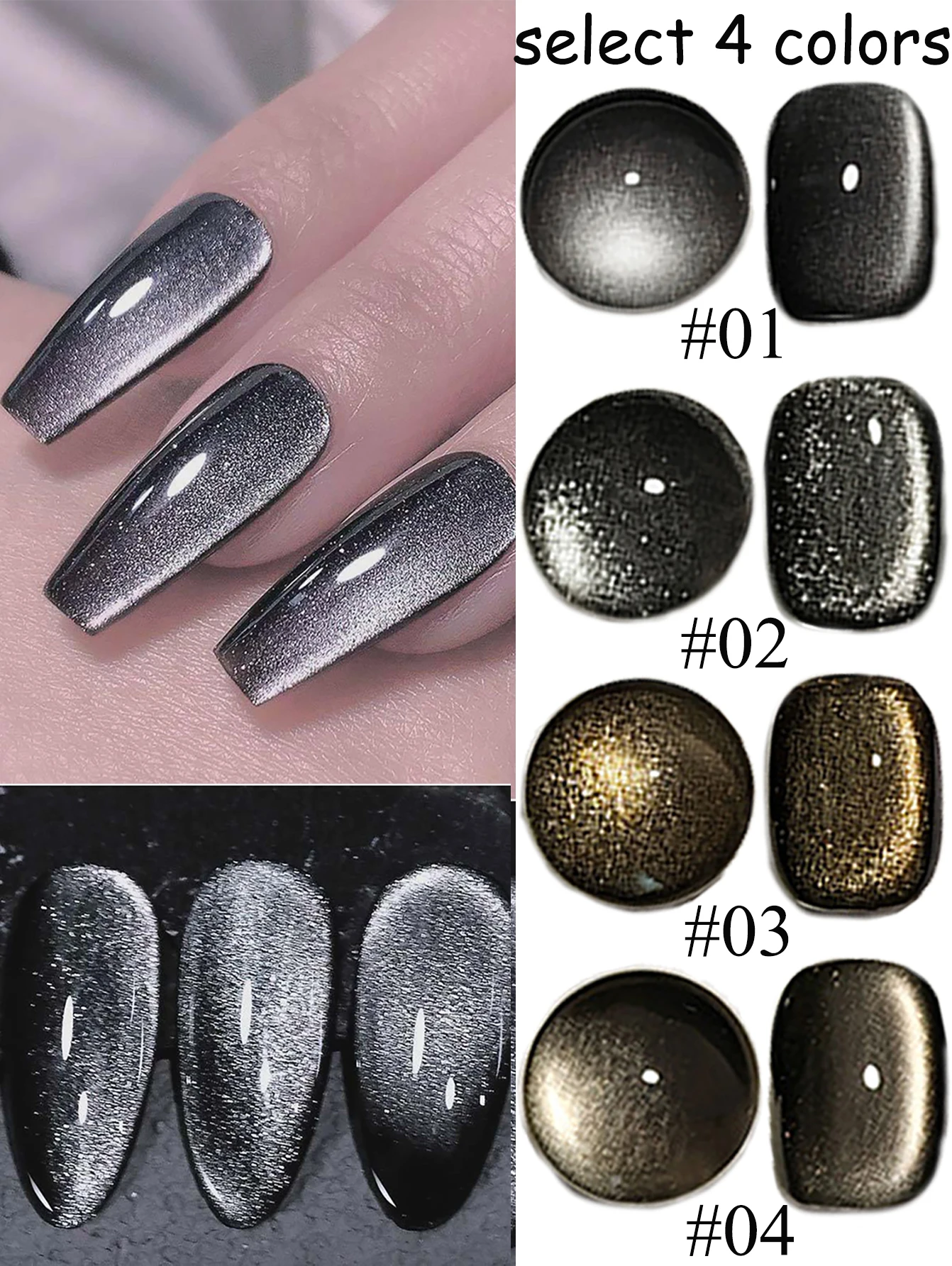 1 stks WS Flash Black Pearl Cat Eye Gel Nagellak Herfst/Winter Mode Veelzijdige Eenvoudige Whitening Nail Art Nagelbenodigdheden