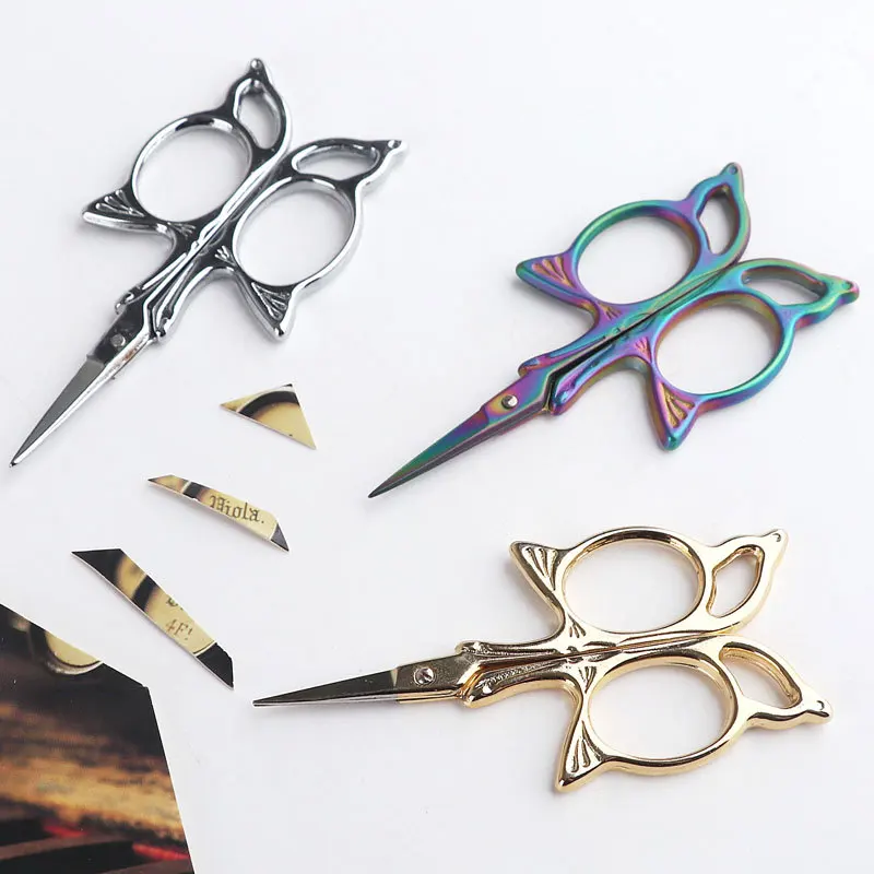 Butterfly-Shaped Embroidery Scissors - Antique Precision Snips for Thread Cutting & Craft