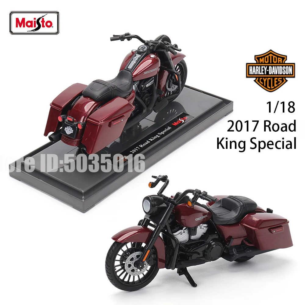 Maisto 1:18 Harley-Davidson Motorcycle 2022 Road King 2022 Fat Bob 114 Alloy Motorcycle Model Toy Car Collection