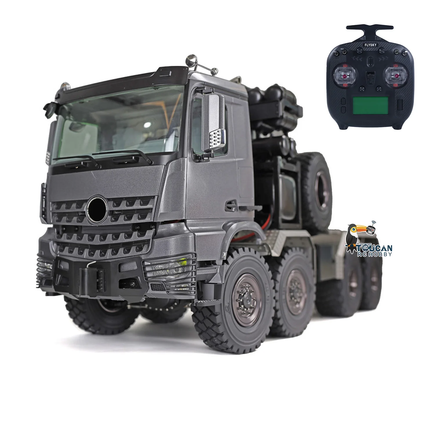 

RC Tractor Truck 8*8 Metal Chassis 1/14 Off-road Car Model W/Differential Axle 3Speed Gearbox Sound Light System RC Toy TH20010