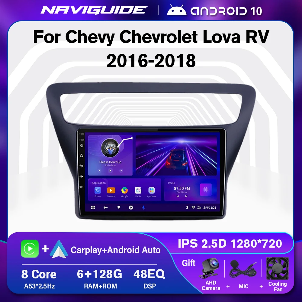 

NAVIGUIDE P1 Car Radio For Chevy Chevrolet Lova RV 2016-2018 Stereo Multimedia Video Player Carplay Headunit Autoradio NO DVD