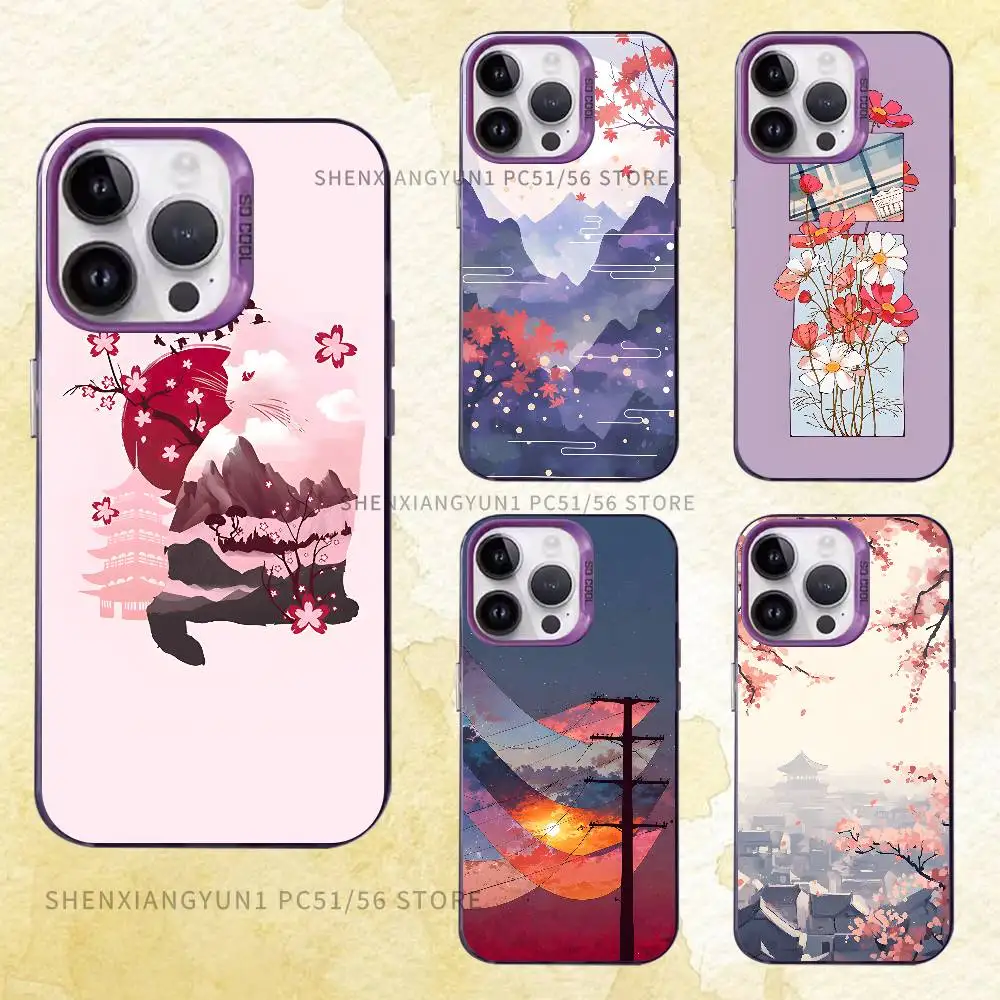 

Beautiful Illustrations Case For IPhone 11 12 13 14 15 16 17 Pro Max XS X XR Cover