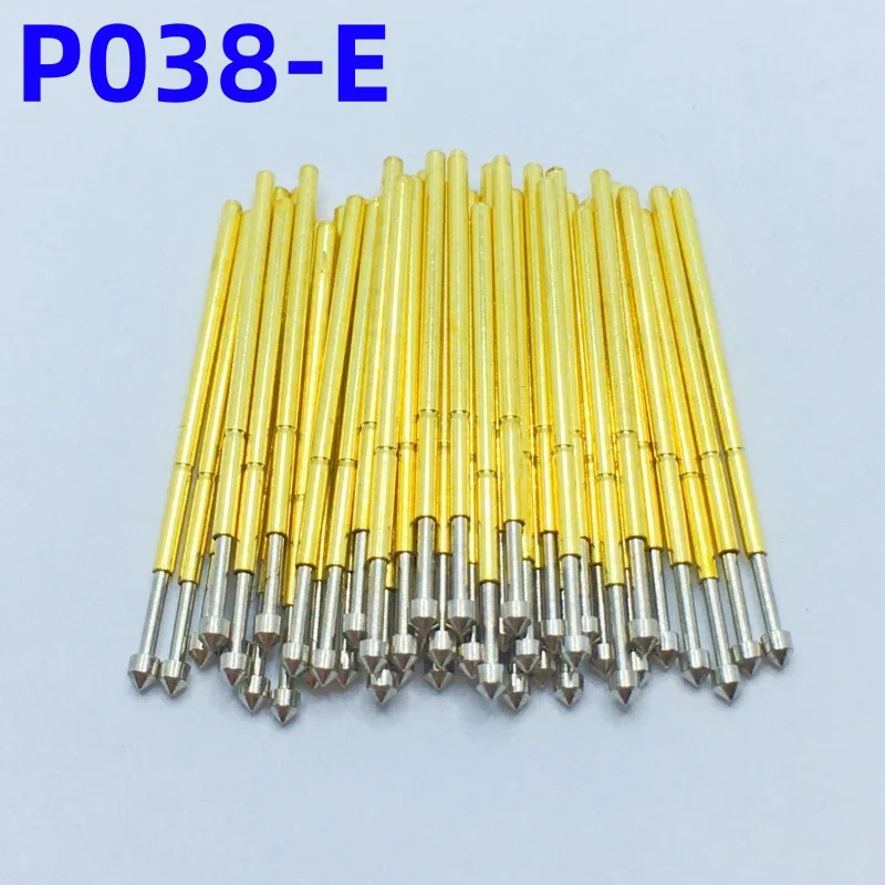 20/100PCS P038-E2 Spring Test Probe Test Pin Pogo Pin P038-E Electric PCB Test Tool 0.50/0.38/12.5mm Needle Conical Head Tip