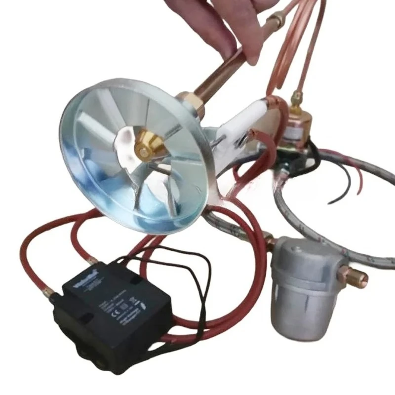 Small Burner Ignition System Siphon Air Atomizing Oil Burner Nozzle Electromagnetic Pump Flame Rings Waste Oil Burner Accessory